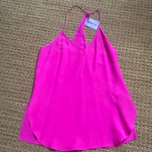 Hot pink silk camisole